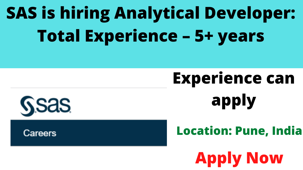 SAS is hiring Analytical Developer