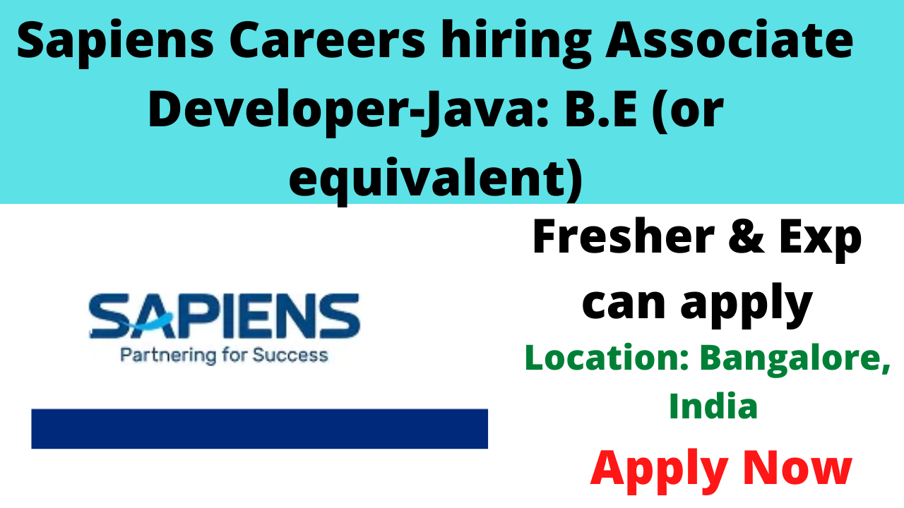 Sapiens Careers hiring Associate Developer-Java