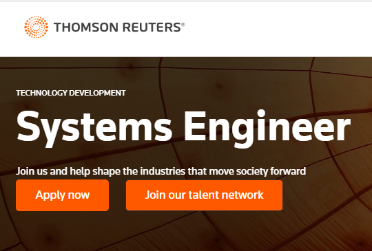 Thomson Reuters Job Update