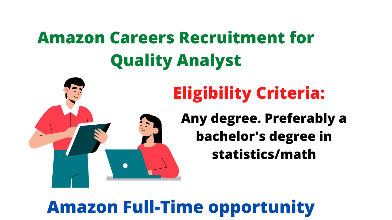 Amazon Careers Recruitment for Quality Analyst