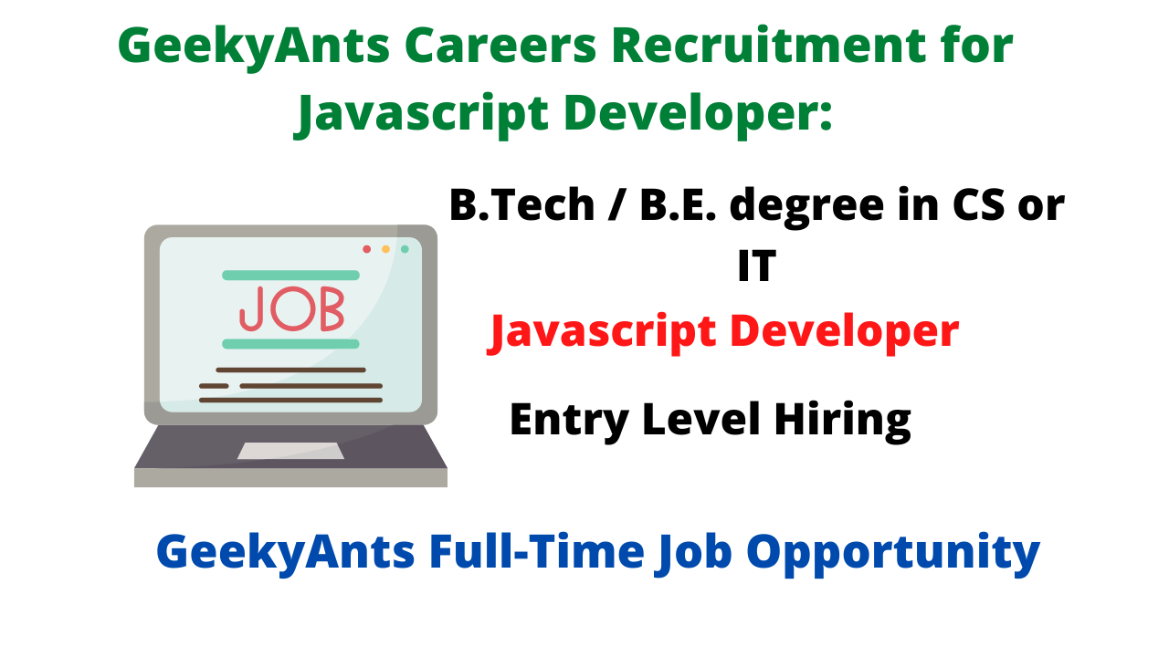 GeekyAnts Careers Recruitment for Javascript Developer