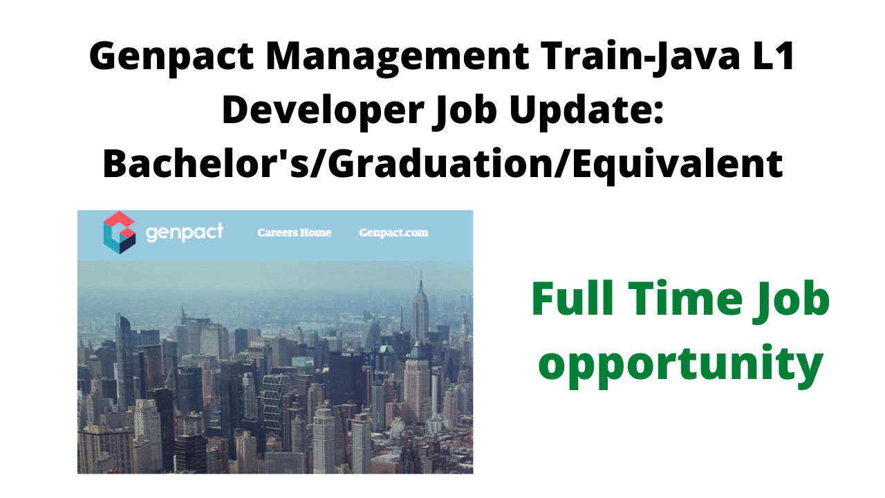 Genpact Management Train-Java L1 Developer