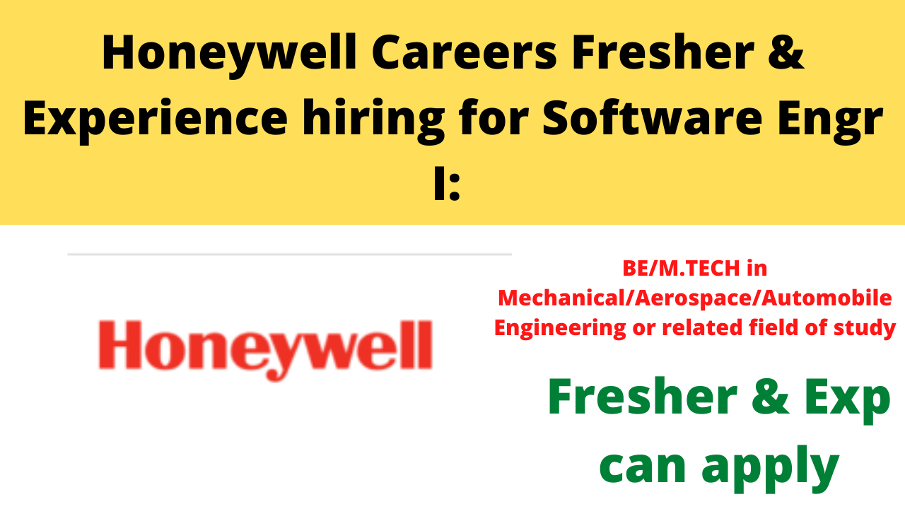 Honeywell Careers Fresher & Experience hiring