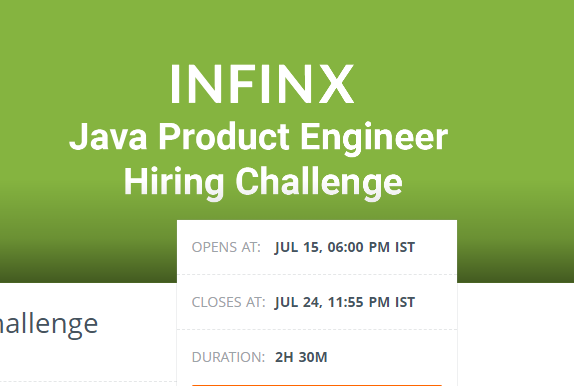 Infinx Healthcare Java Product Engineer Hiring Challenge