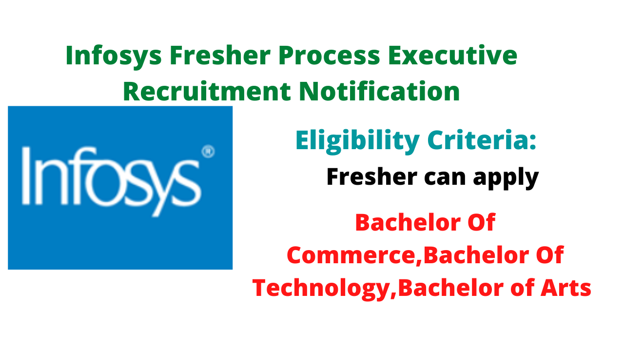 Infosys Fresher Process Executive Recruitment Notification