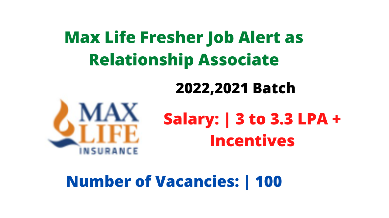 Max Life Fresher Job Alert