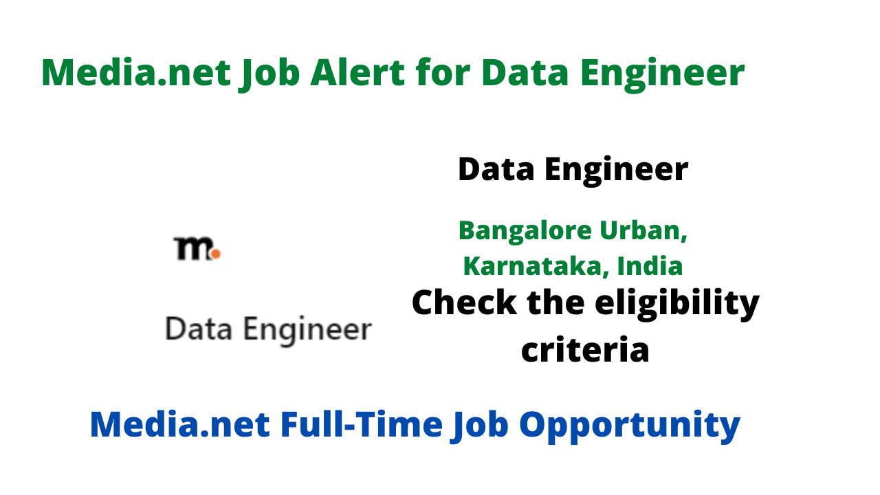 Media.net Job Alert for Data Engineer