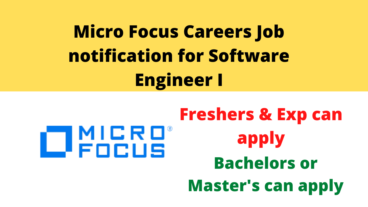 Micro Focus Careers Job notification