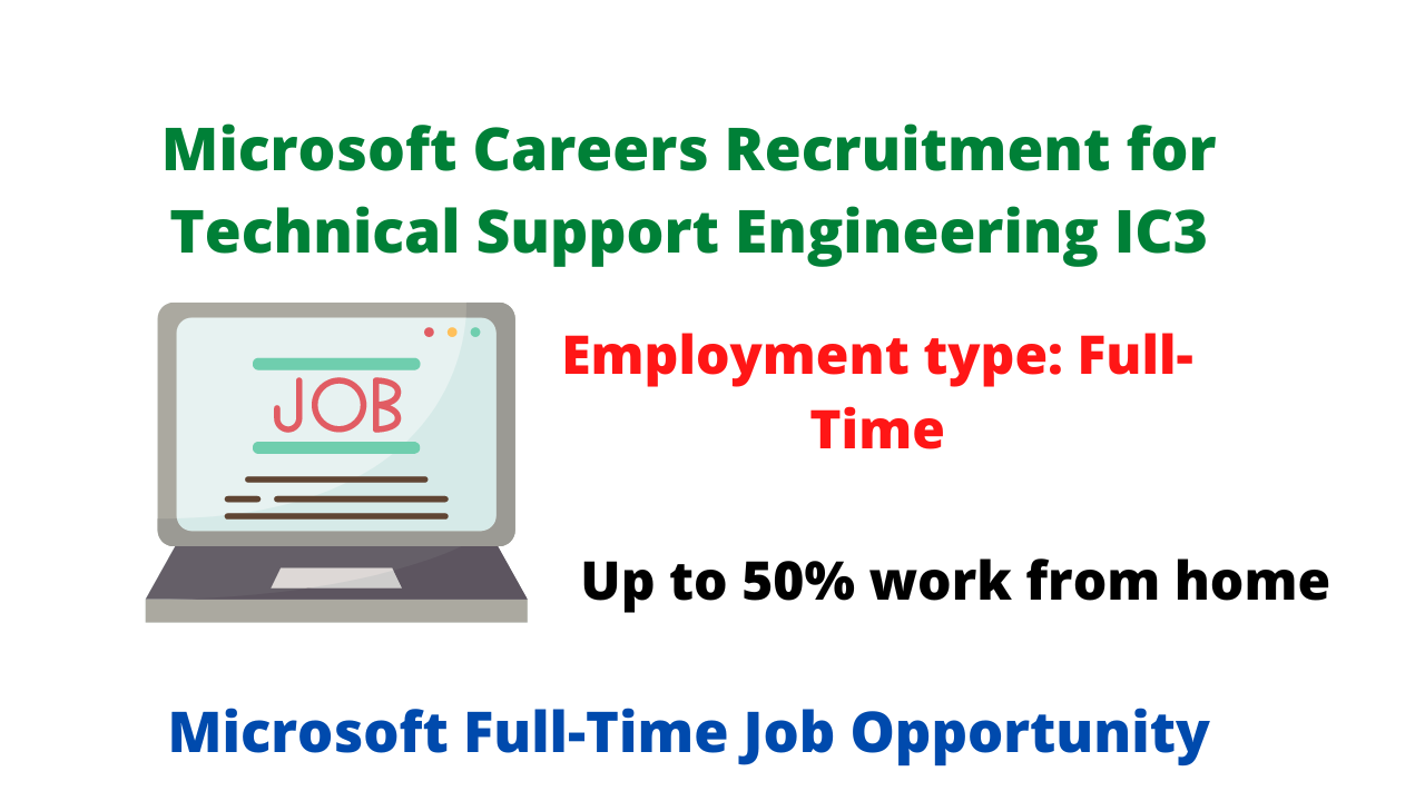 Microsoft Careers Recruitment for Technical Support Engineering