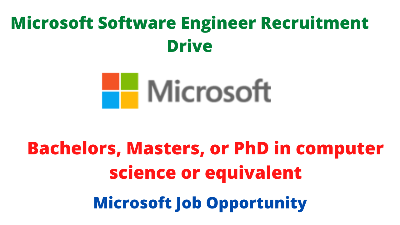 Microsoft Software Engineer Recruitment Drive