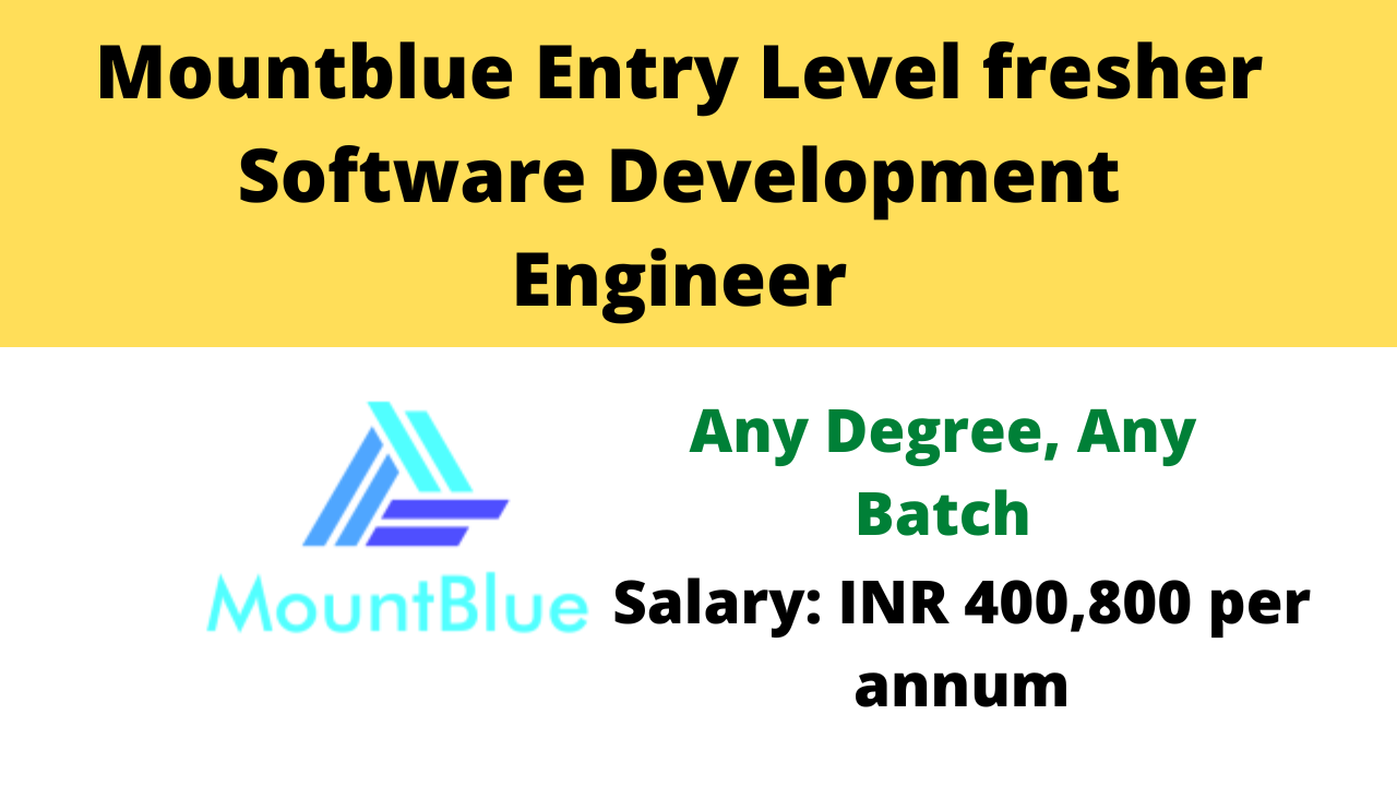 Mountblue Entry Level fresher Software Development Engineer