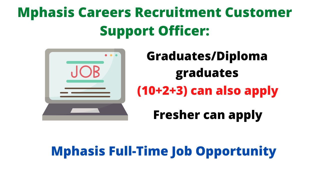 Mphasis Job Alert Graduates/Diploma graduates (10+2+3) can also apply