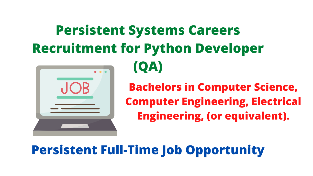 Persistent Systems Careers Recruitment for Python Developer