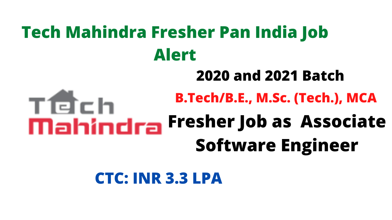 Tech Mahindra Fresher Pan India Job Alert