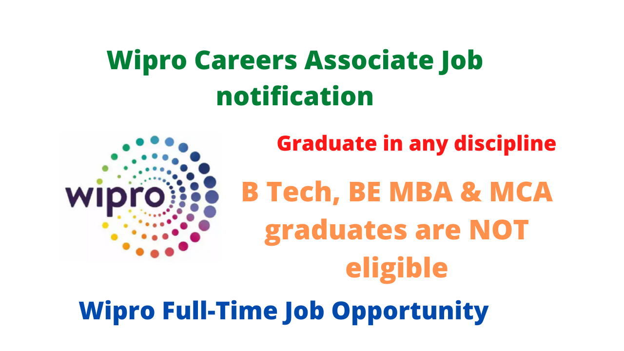 Wipro Careers Associate Job notification