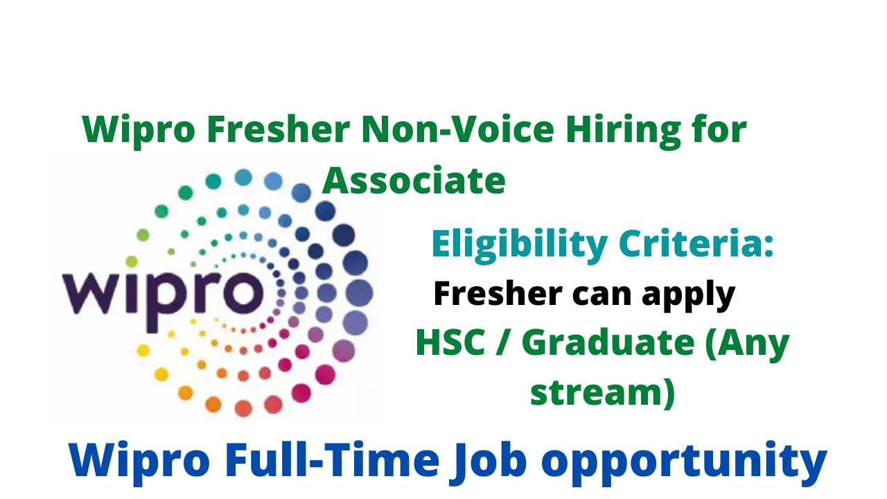 Wipro Fresher Non-Voice Hiring for Associate