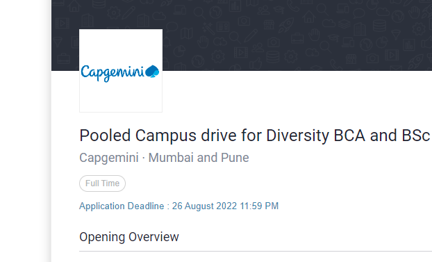 Capgemini Pooled Campus Drive