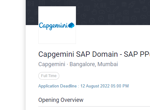 Capgemini Virtual Mega Recruitment Drive