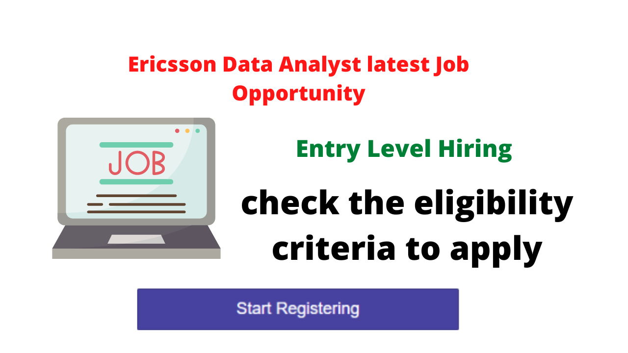 Ericsson Data Analyst latest Job Opportunity