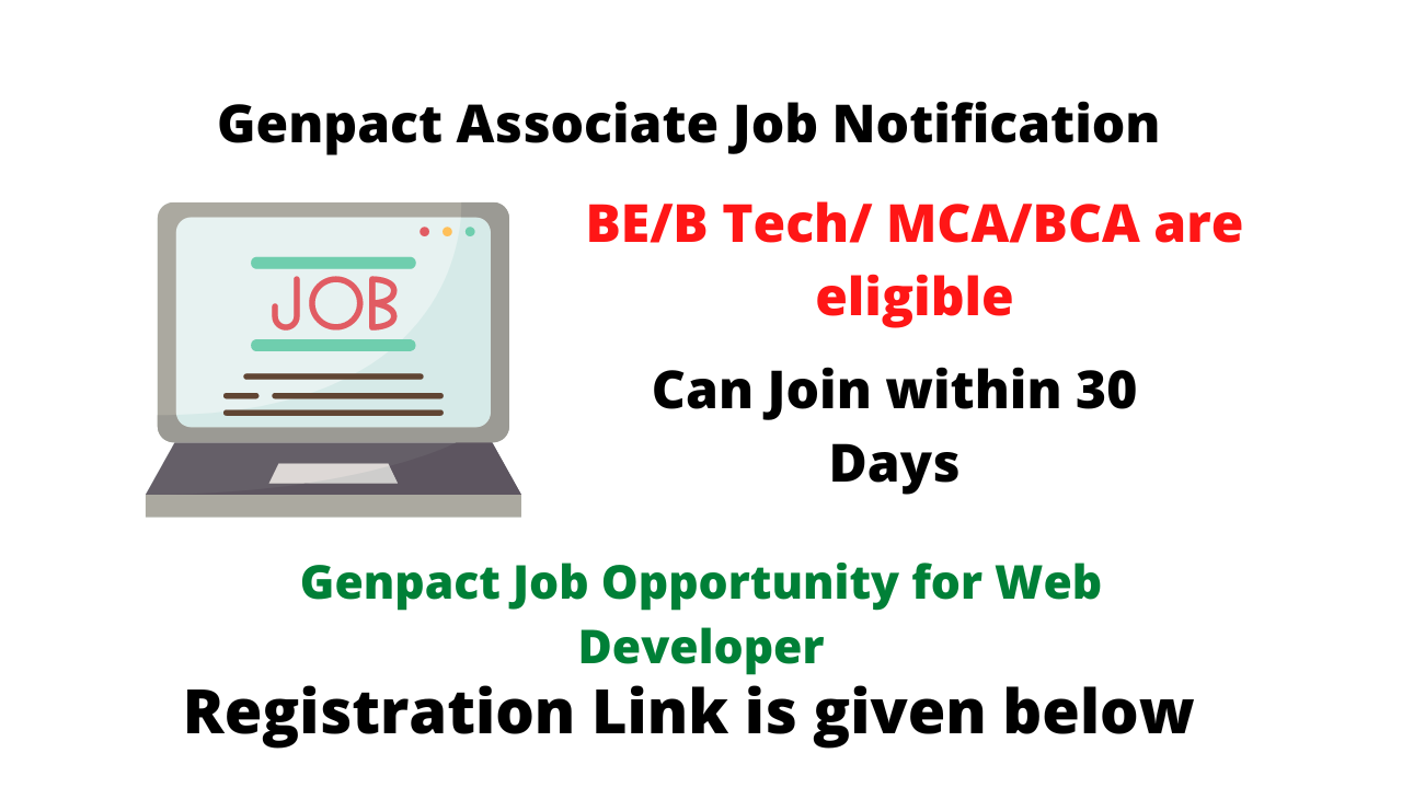 Genpact Job Opportunity for Web Developer