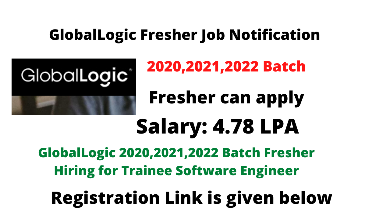 GlobalLogic Fresher Hiring