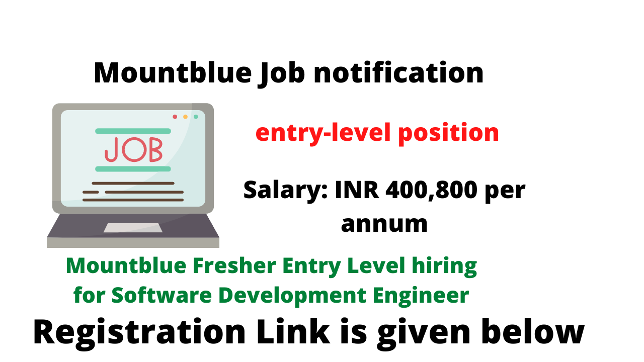 Mountblue Fresher Entry Level hiring for Software Development Engineer