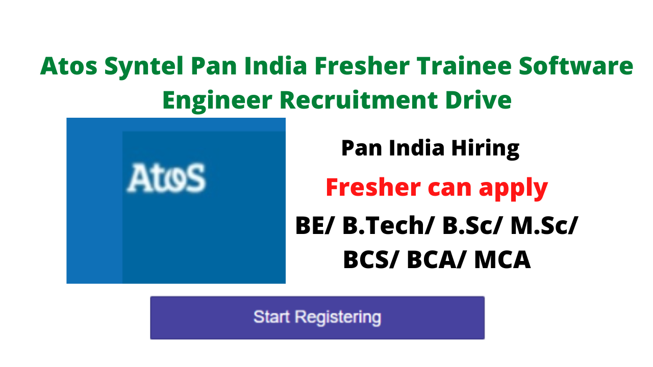 Atos Syntel Pan India Fresher hiring