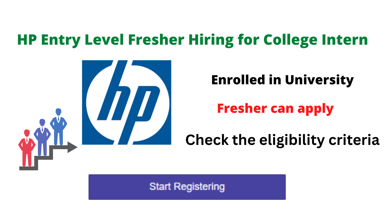 HP Entry Level Fresher Hiring for College Intern