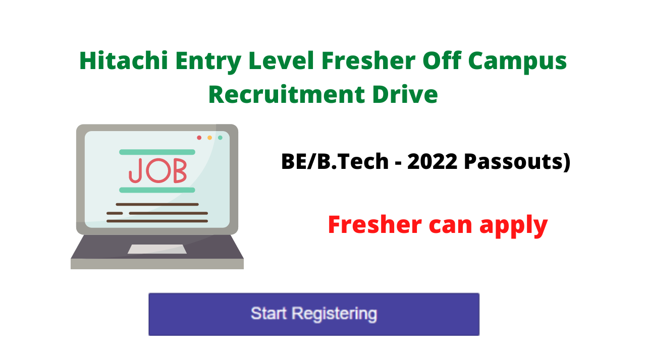 Hitachi Entry Level Fresher Off Campus Recruitment Drive