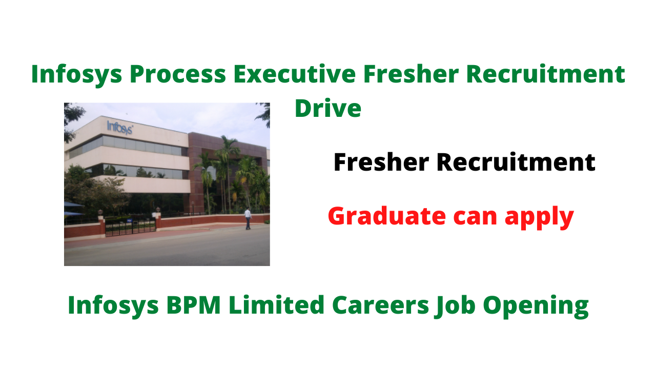 Infosys Process Executive Fresher Recruitment Drive