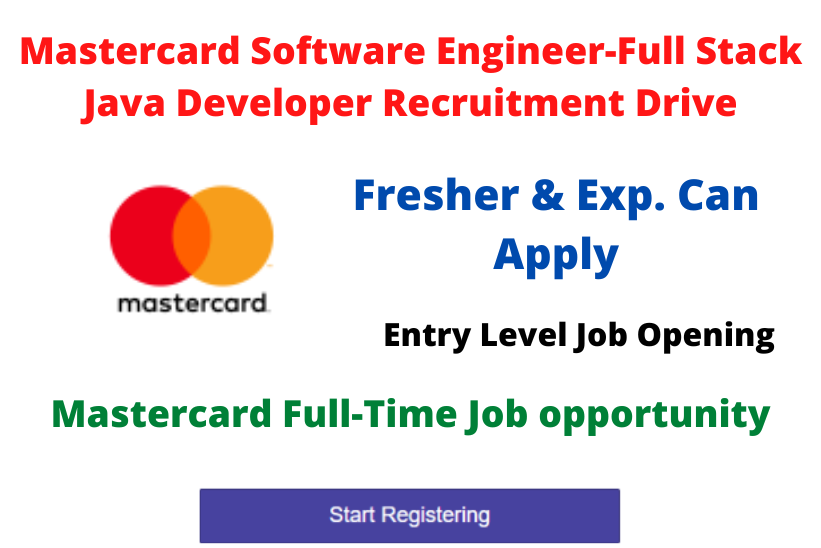 Mastercard Software Engineer-Full Stack Java Developer Recruitment Drive