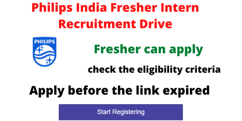 Philips India Fresher Intern Recruitment Drive