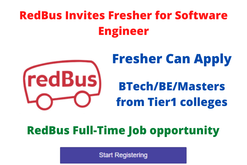 RedBus Invites Fresher for Software Engineer