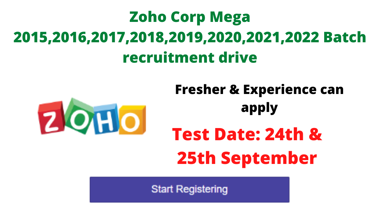 Zoho Corp Mega recruitment drive