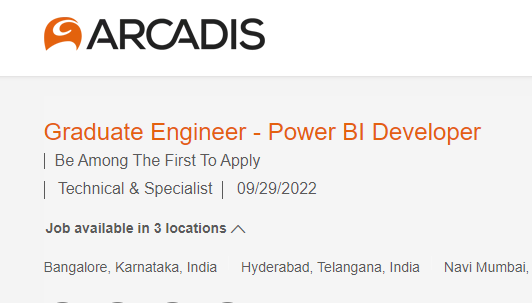 Arcadis Careers India Fresher Graduate Engineer Recruitment Drive