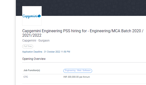 Capgemini is Hiring Fresher for Network Engineer