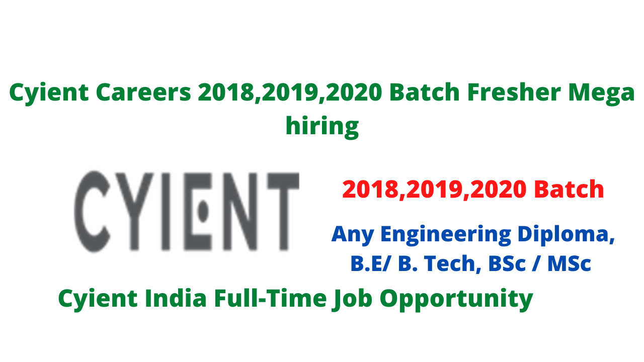 Cyient Careers Fresher Mega hiring