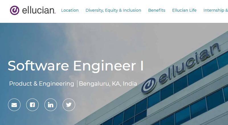 Ellucian Careers Software Engineer I Recruitment Drive