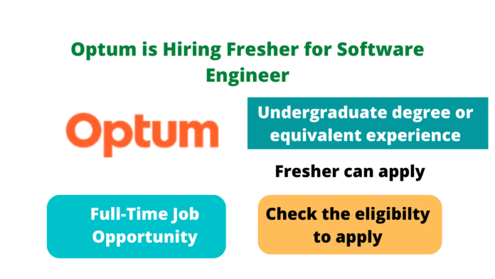 Optum Is Hiring Fresher For Software Engineer: Good Opportunity For Job ...