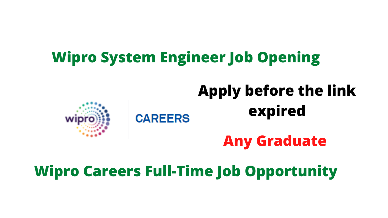 Wipro System Engineer Job Opening