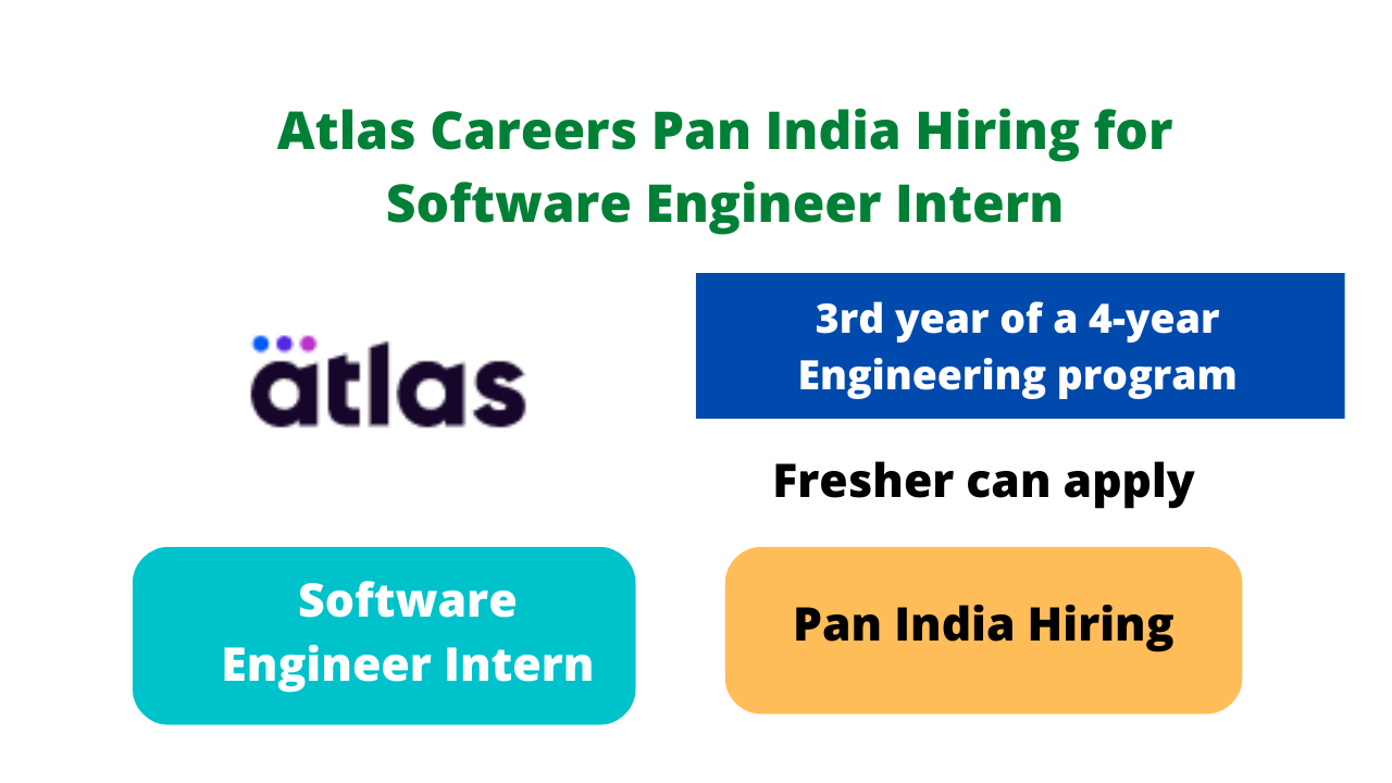 Atlas Careers Pan India Hiring for Software Engineer Intern Seekajob