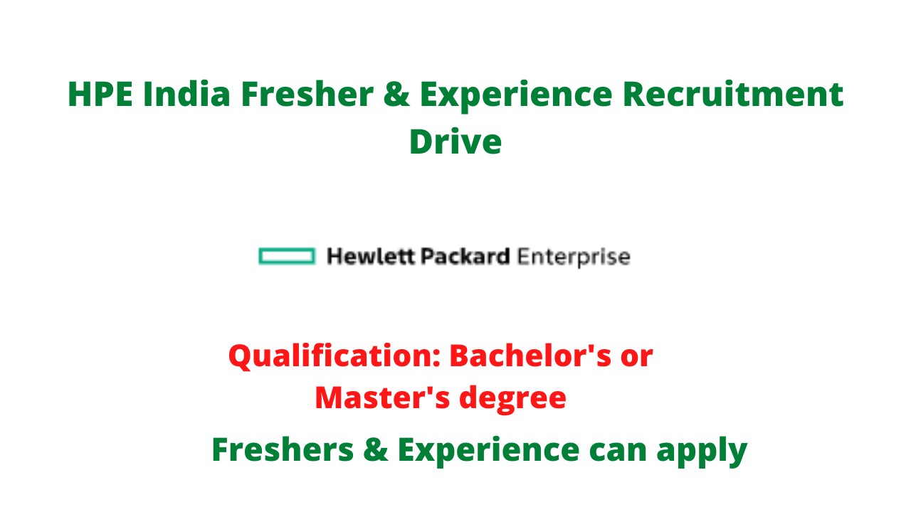 HPE India Fresher & Experience Hiring