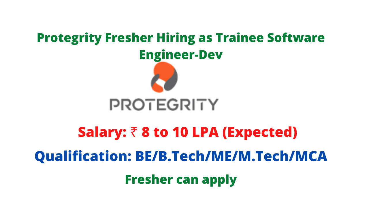 Protegrity Fresher Hiring as Trainee Software Engineer-Dev