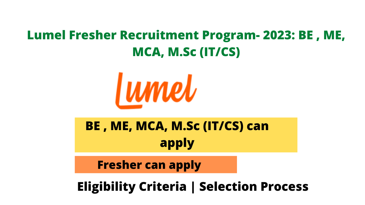 Lumel Fresher Recruitment Program