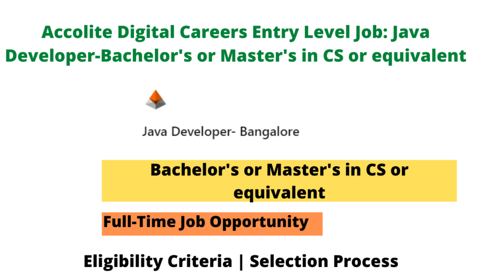 Accolite Digital Careers Entry Level Job: Java Developer-Bachelor's or ...