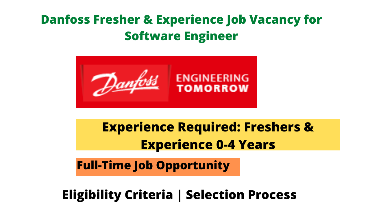 Danfoss Fresher & Experience Job Vacancy for Software Engineer