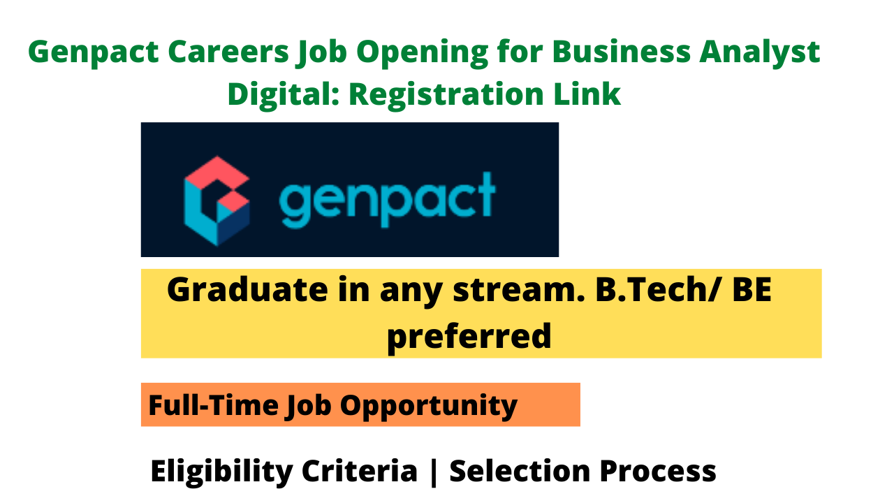 Genpact Careers Job Opening for Business Analyst Digital