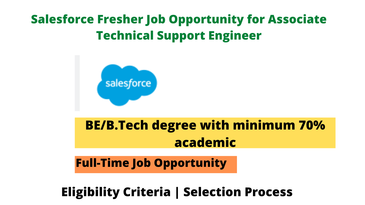 Salesforce Fresher Job Opportunity for Associate Technical Support Engineer