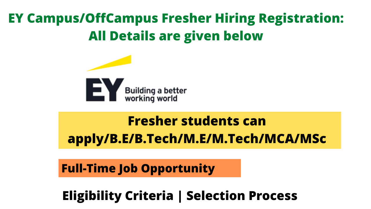 EY Campus-Off Campus Fresher Hiring Registration