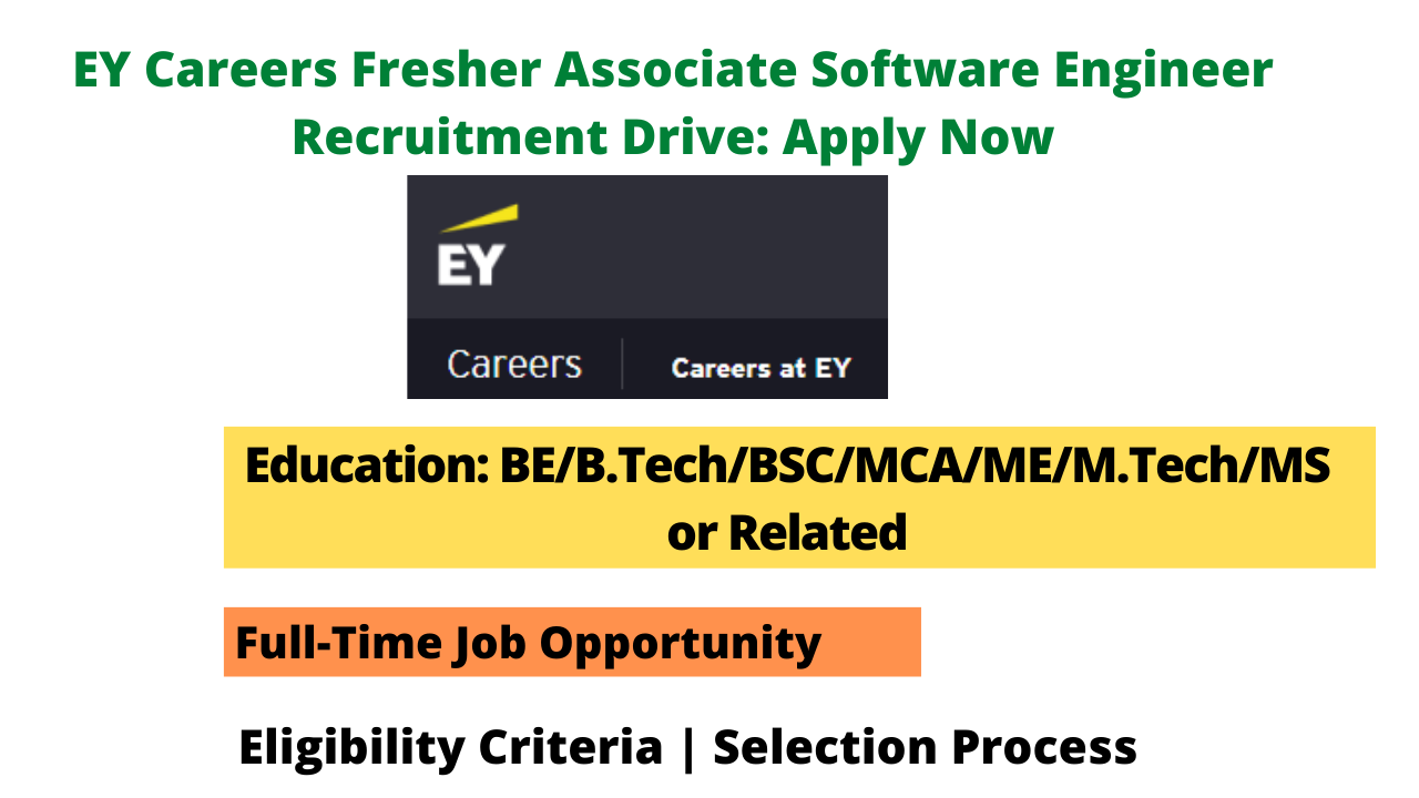 EY Careers Fresher Associate Software Engineer Recruitment Drive